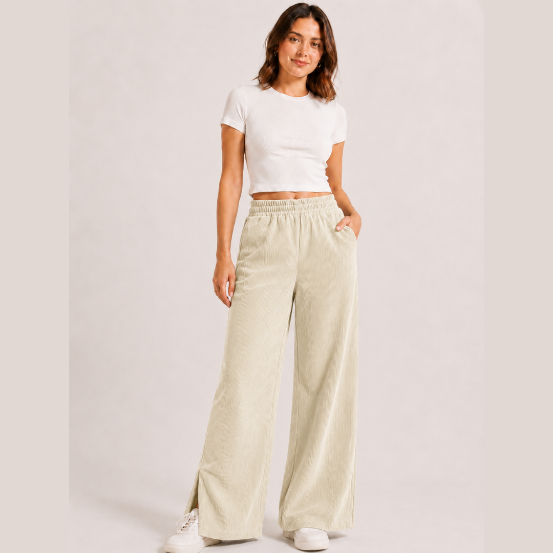 PANTALÓN MUJER ROSUE CORDUROY ELEGANTE - 1