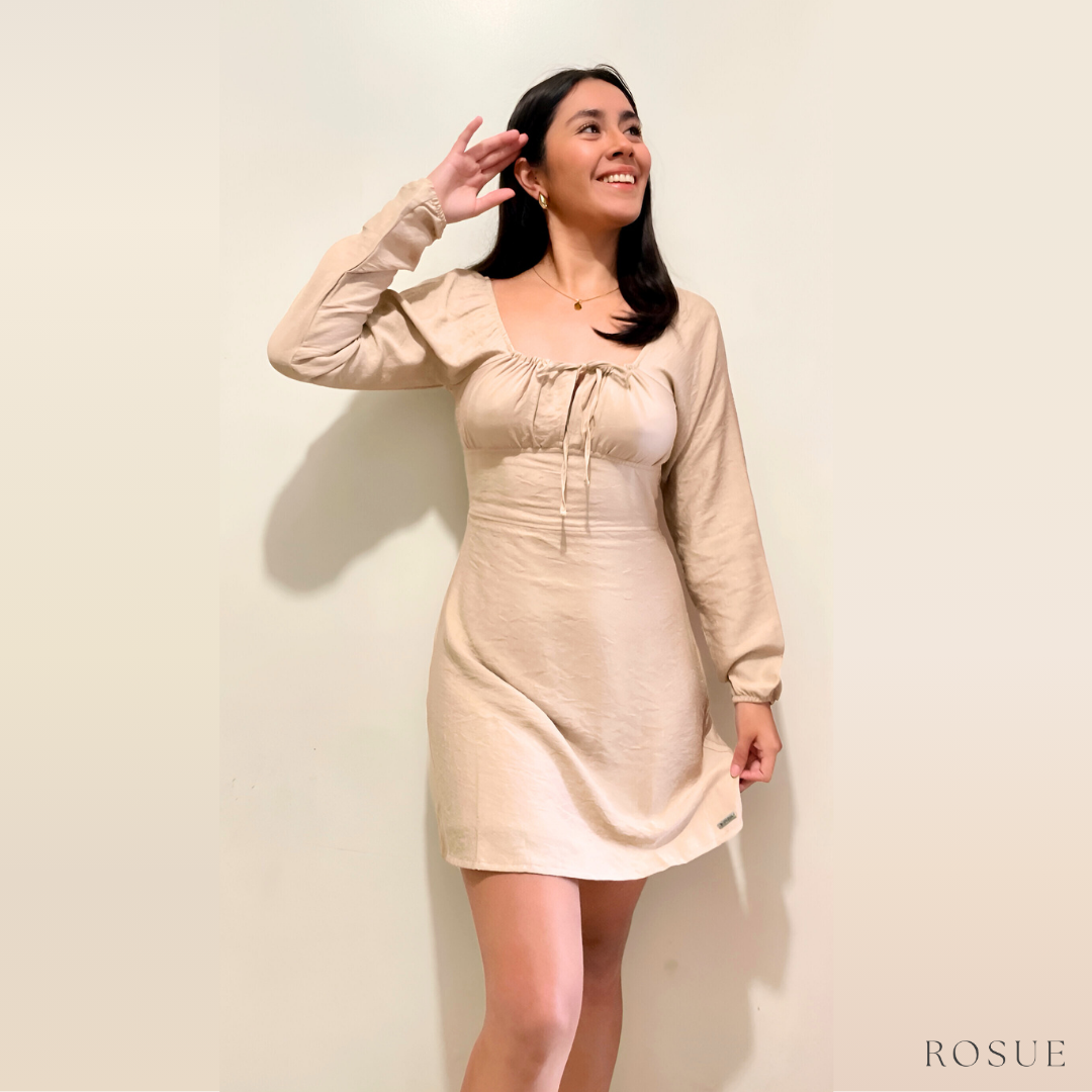 VESTIDO MUJER CON MANGAS ELEGANTE JUVENIL - 1