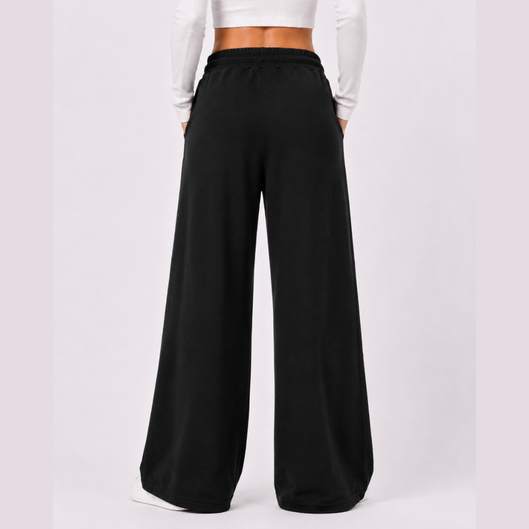 PANTALÓN PALAZZO DE FRANELA AJUSTABLE MUJER - 2