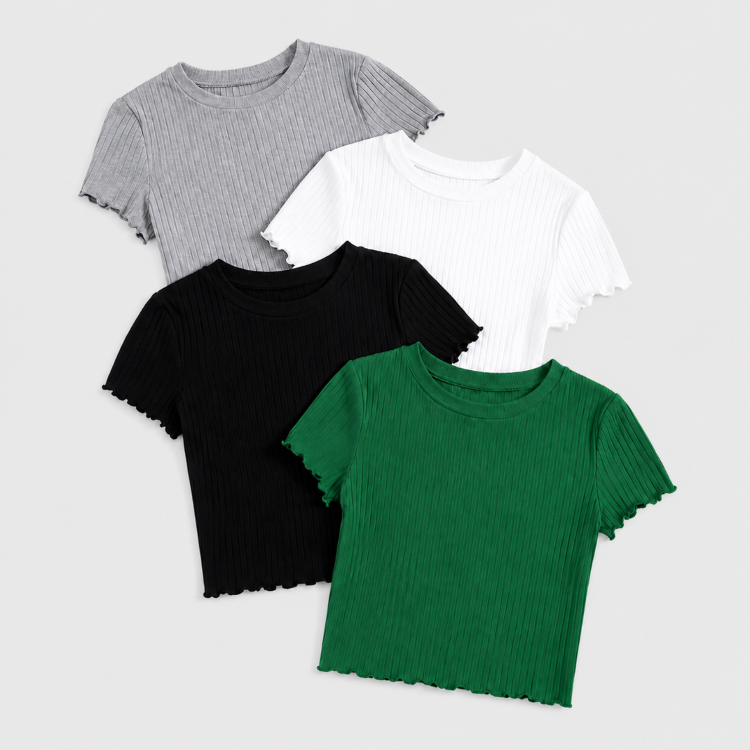 POLOS BASICOS TOP BÁSICO RIB PACK X4 - 1