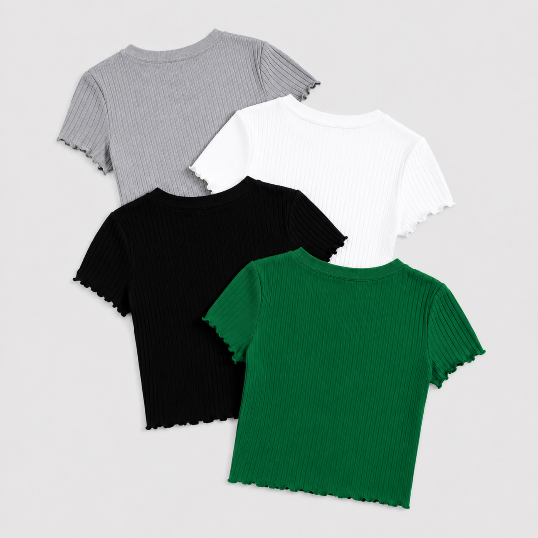 POLOS BASICOS TOP BÁSICO RIB PACK X4 - 2