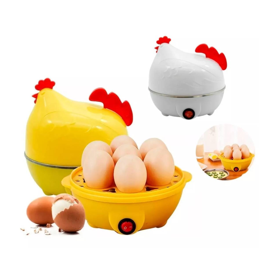 HERVIDOR ELÉCTRICO DE HUEVOS FORMA DE GALLINA DE 1 A 7 HUEVOS - 1