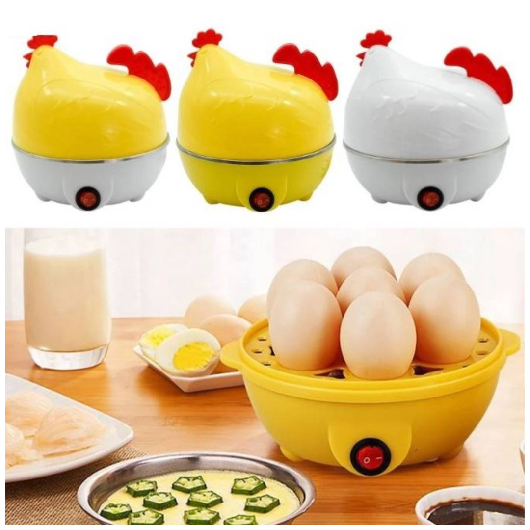 HERVIDOR ELÉCTRICO DE HUEVOS FORMA DE GALLINA DE 1 A 7 HUEVOS - 2