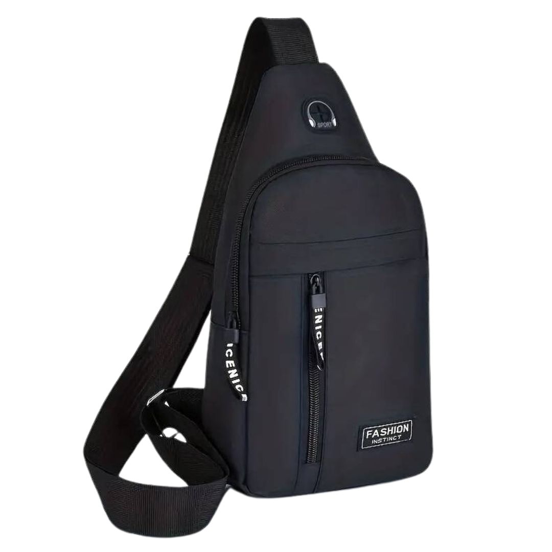 MOCHILA MORRAL BANDOLERA RIÑONERA CRUZADO JUVENIL ANTIRROBO ÚTIL PARA USB - 1