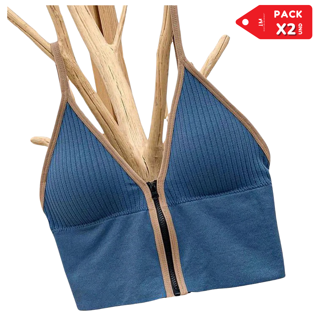 BRALETTE SOSTEN SUJETADOR MUJER TOP CON CIERRE SEXY - 1