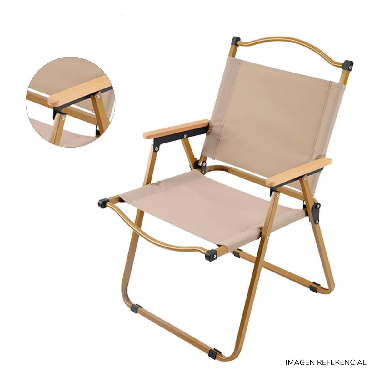 SILLA DE PLAYA CAMPING PLEGABLE ELEGANTE - 1