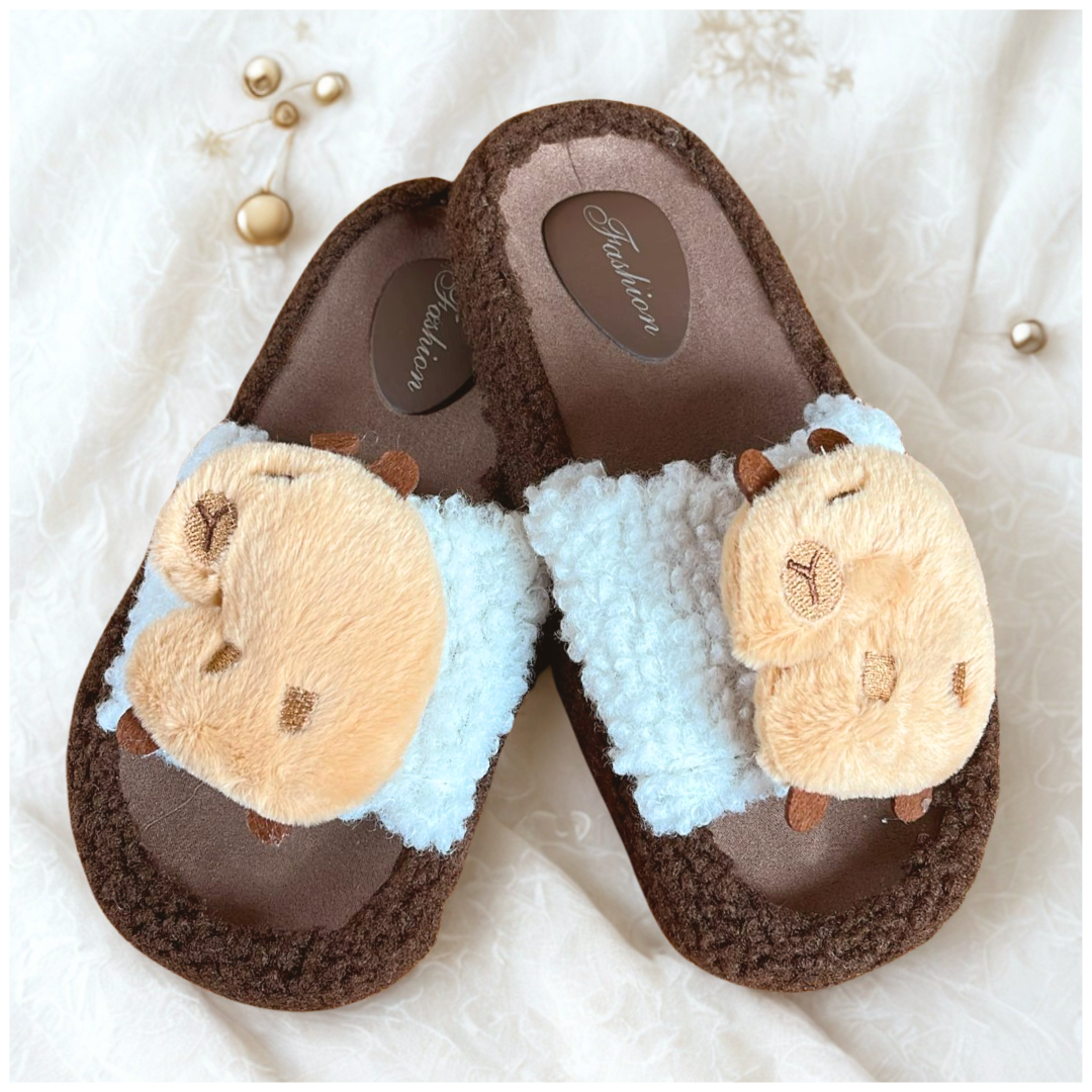 SANDALIAS PANTUFLAS DE CAPIBARA KAWAI - 1
