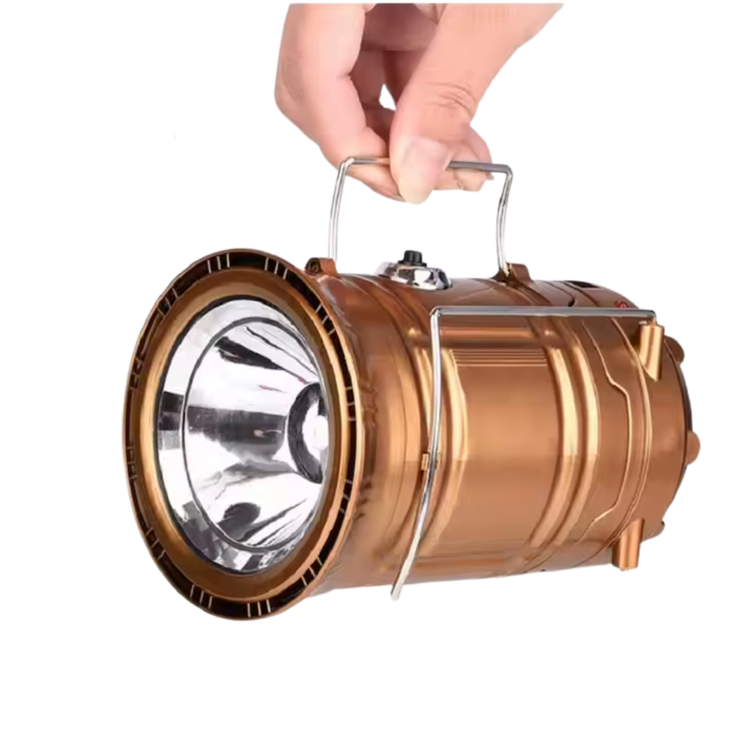 LÁMPARA LINTERNA SOLAR USB RECARGABLE PARA CAMPING - 2
