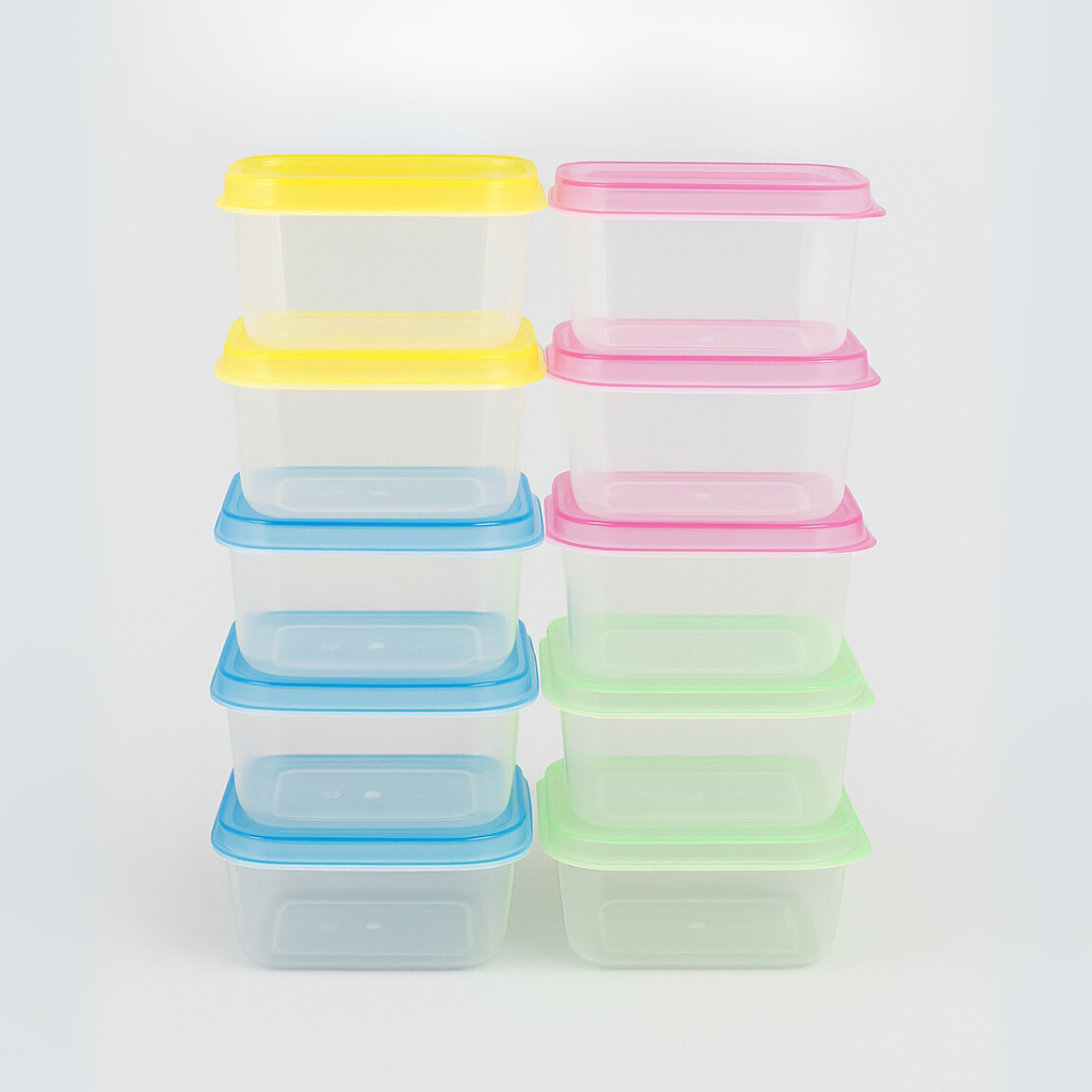 CONTENEDOR FRASCO MINI CON TAPA MULTIUSOS 5 X 4 X 3 CM SET X10 - 1