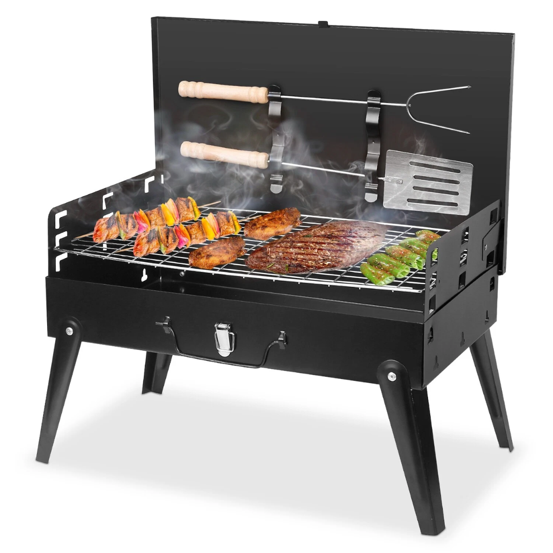 PARRILLA PLEGABLE BBQ PARRILLA DE CARBÓN BARBACOA - 1