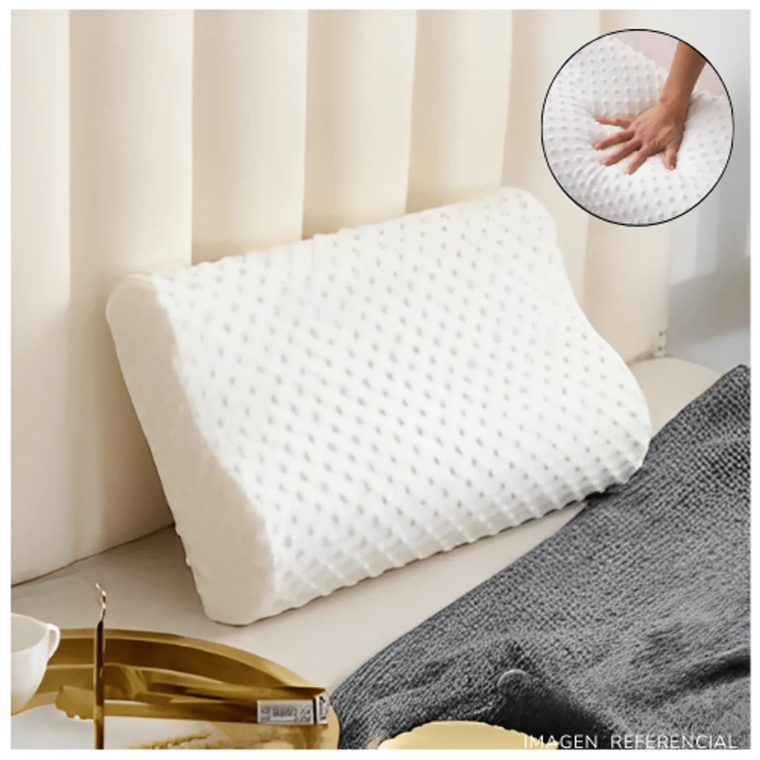 ALMOHADA ORTOPÉDICA CERVICAL ERGONÓMICA BLANCA PACK X2 - 2