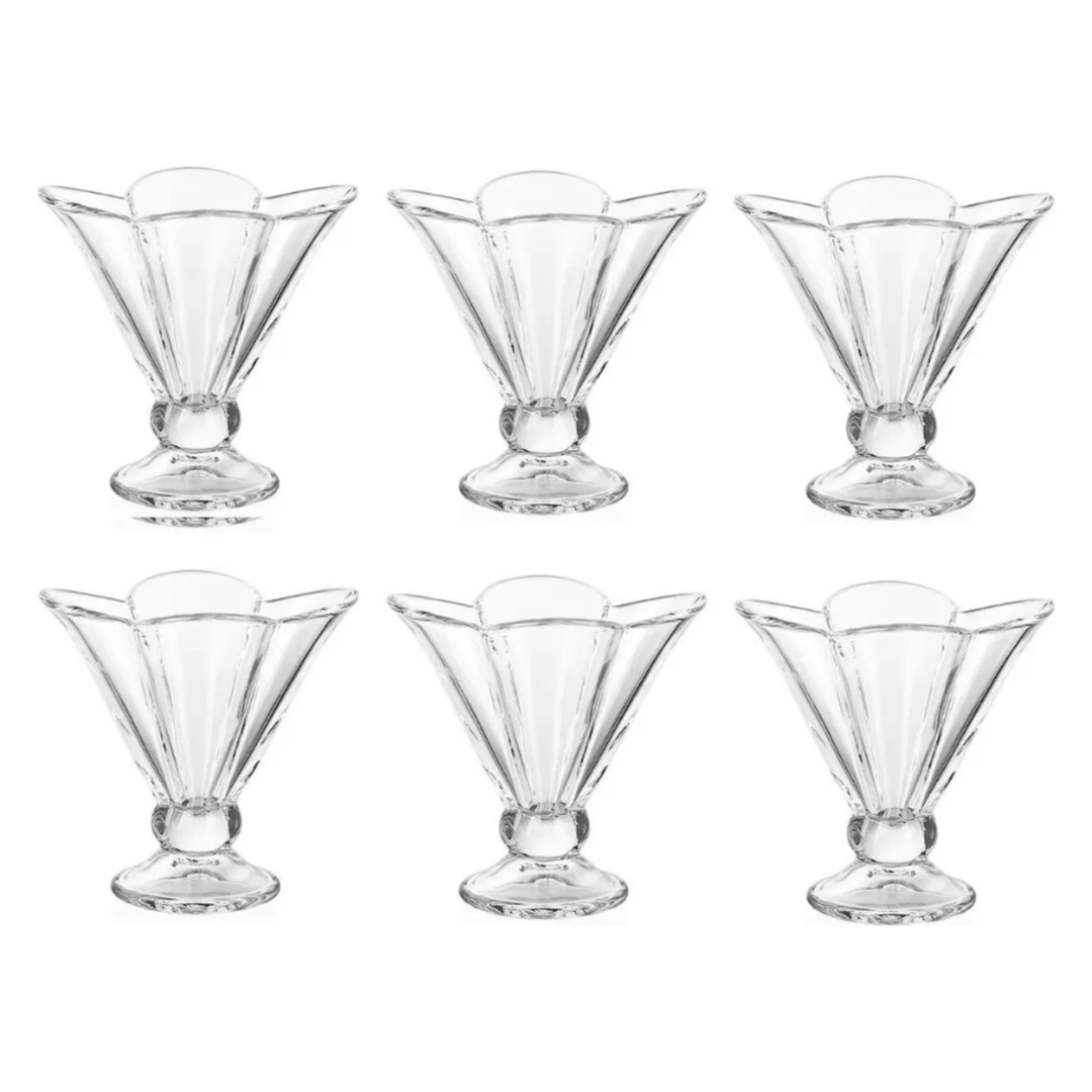 SET X6 COPAS DE POSTRES HELADOS BEBIDAS - 3
