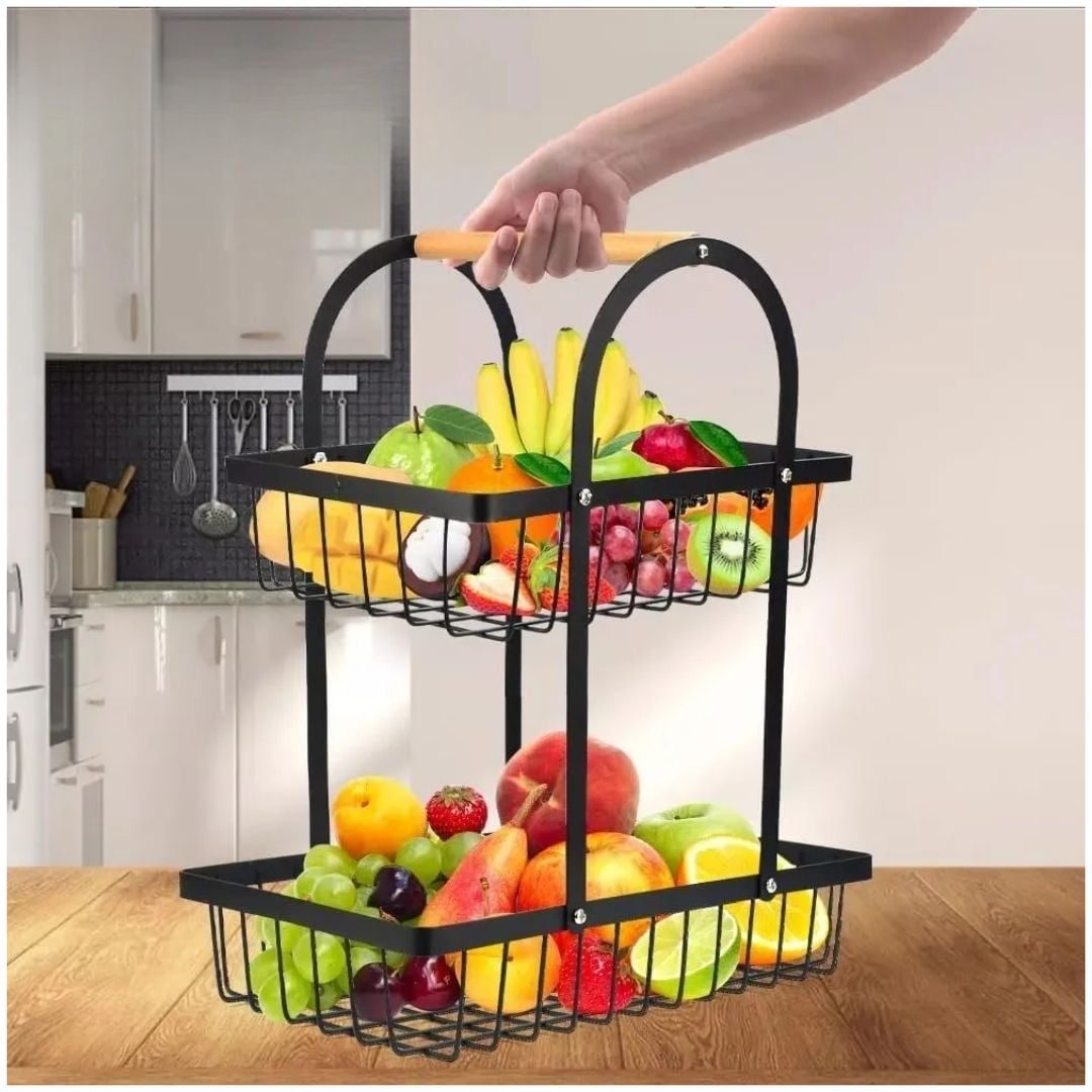 ORGANIZADOR PARA FRUTAS Y VERDURAS 2 NIVELES - 1
