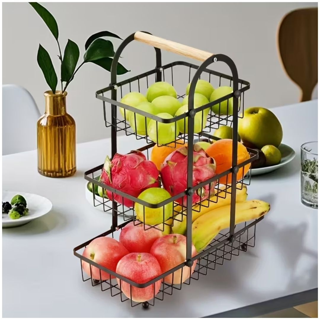 ORGANIZADOR PARA FRUTAS Y VERDURAS 3 NIVELES - 2