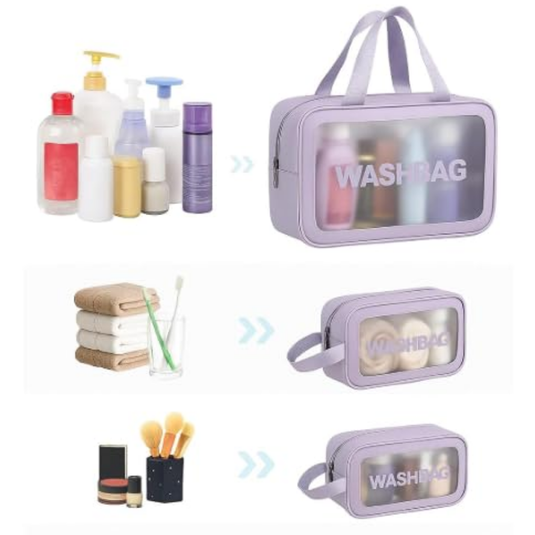 ESTUCHES BOLSOS NECESER PARA VIAJE SET X3 PIEZAS - 3