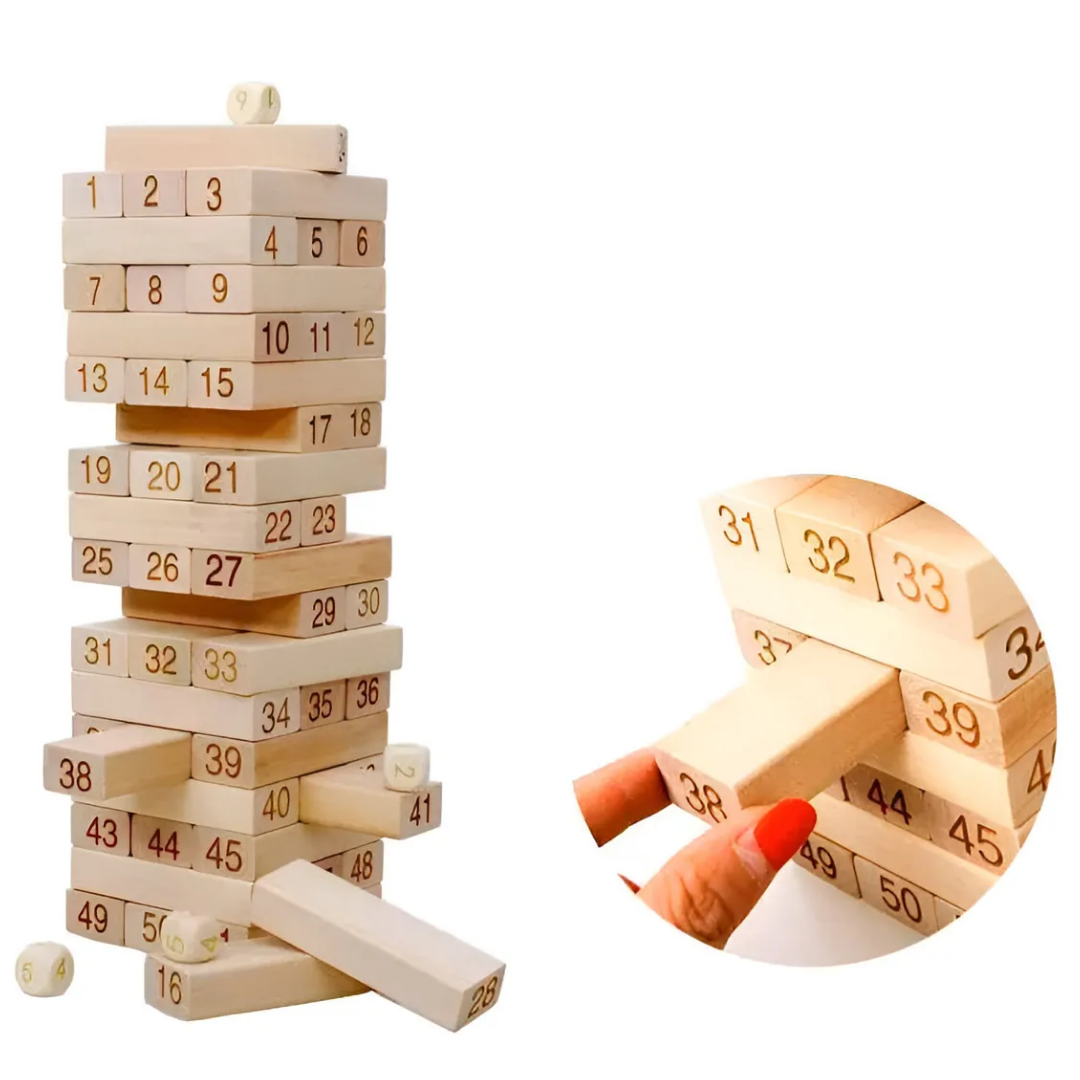 JENGA TORRE CON DADO MADERA DIDÁCTICO - 3