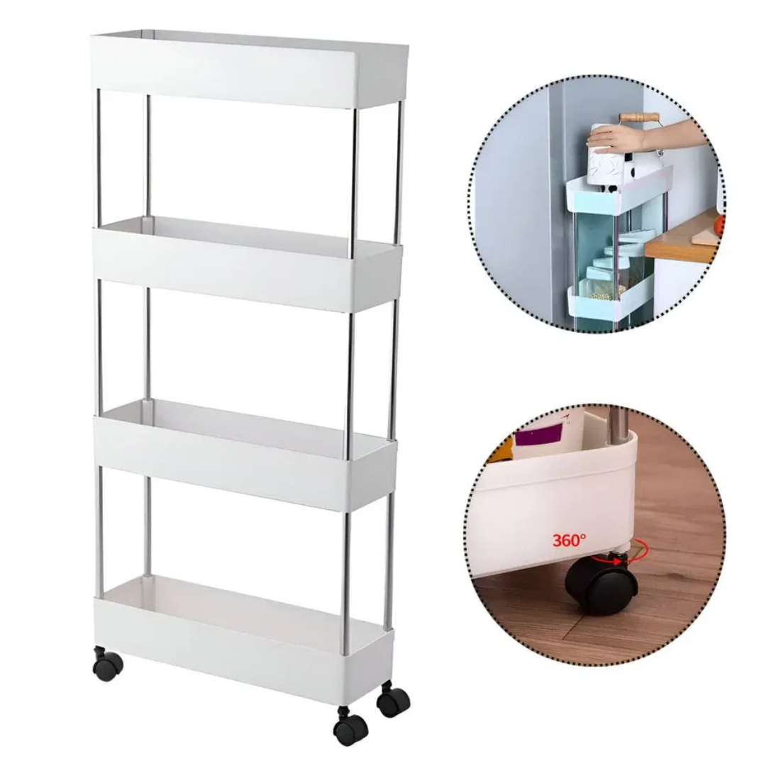 ESTANTE CARRITO PARA ALMACENAMIENTO 4 NIVELES MULTIUSOS - 1