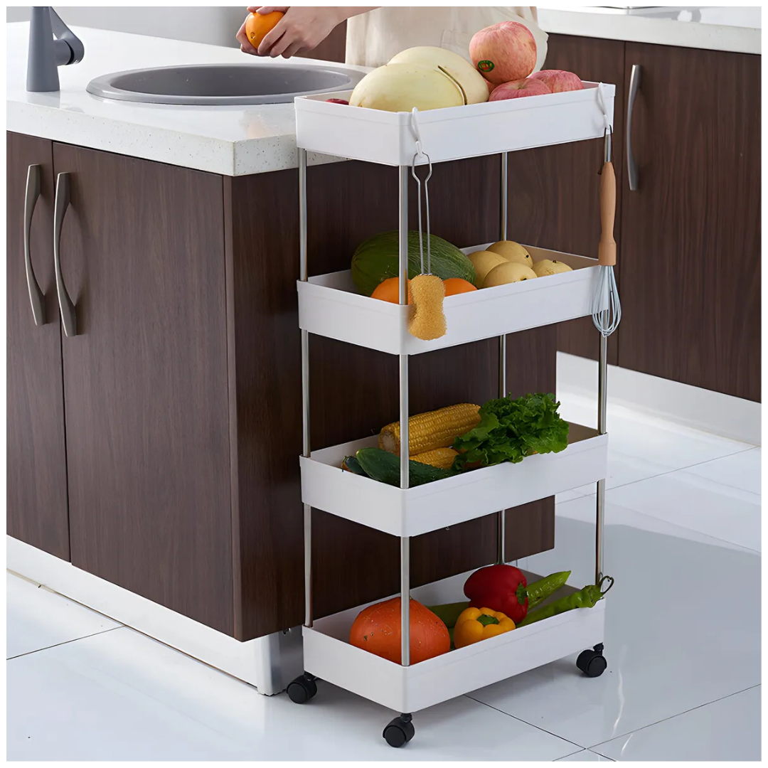 ESTANTE CARRITO PARA ALMACENAMIENTO 4 NIVELES MULTIUSOS - 2