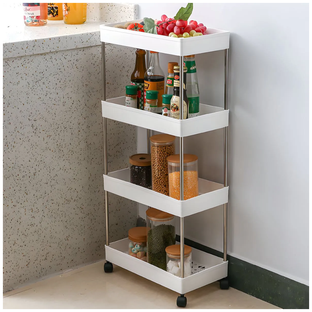 ESTANTE CARRITO PARA ALMACENAMIENTO 4 NIVELES MULTIUSOS - 4