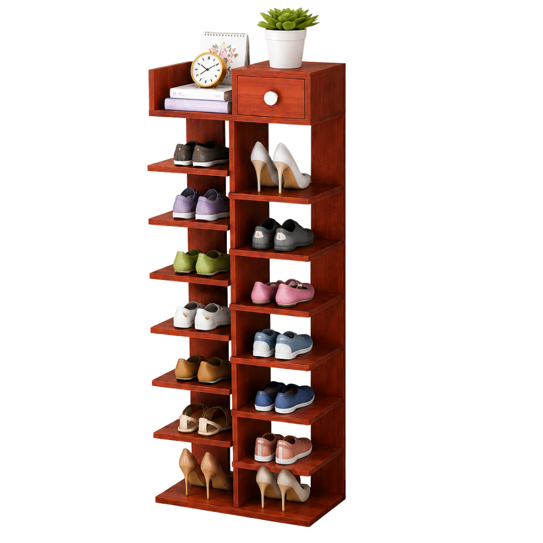 ESTANTE ZAPATERA ORGANIZADORA VERTICAL CON CAJÓN - 1