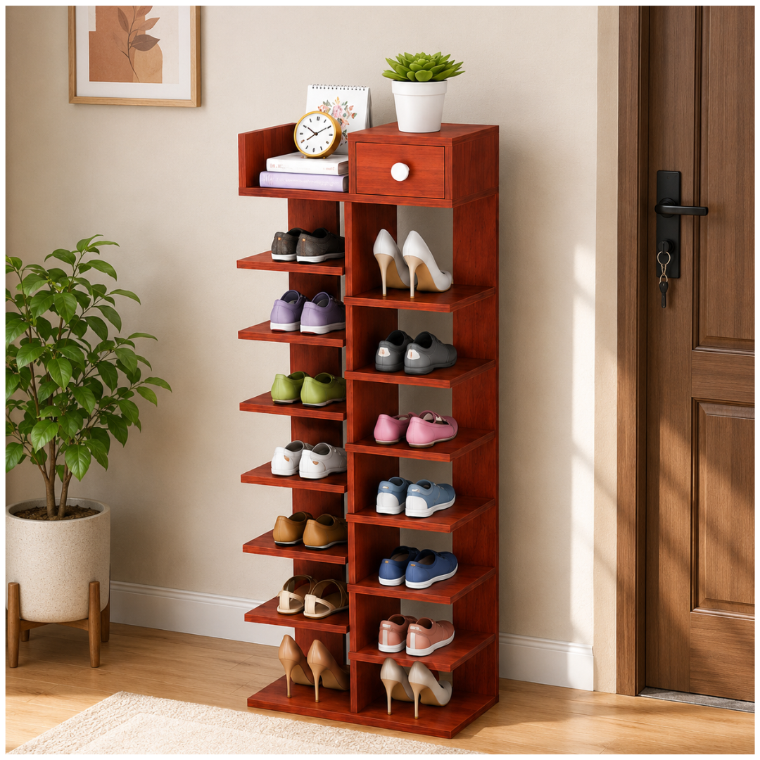 ESTANTE ZAPATERA ORGANIZADORA VERTICAL CON CAJÓN - 3