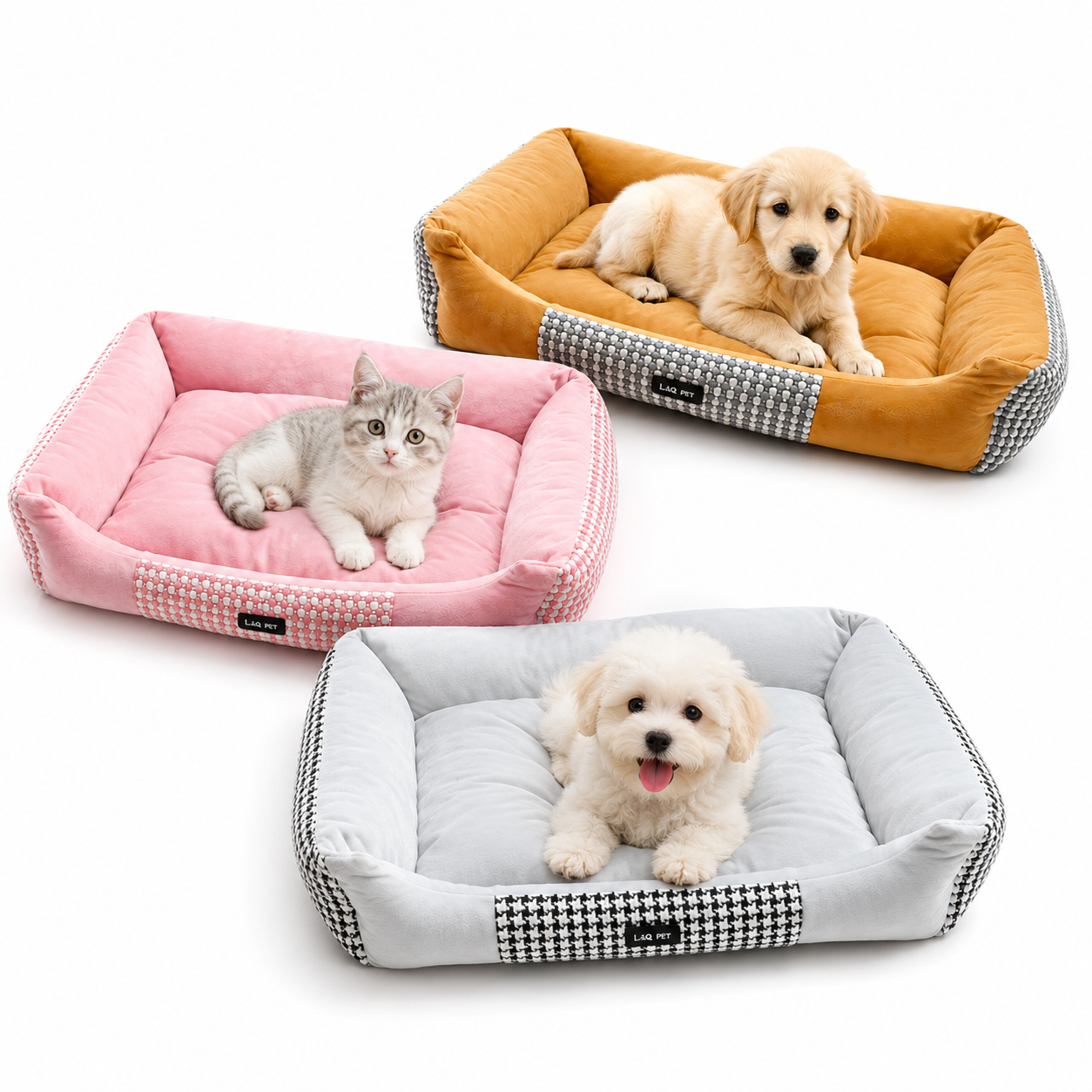 CAMA ACOLCHADA PARA MASCOTAS PERROS Y GATOS - 1