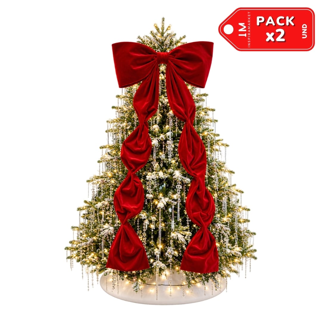 PACK X2 LAZOS NAVIDEÑOS DECORATIVOS 2 M X 50 CM - 1