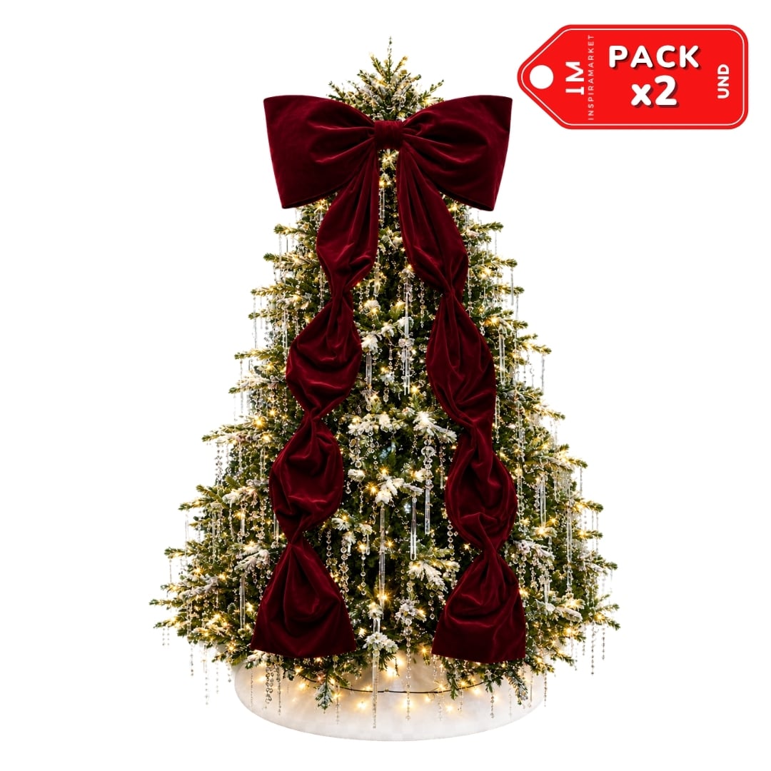 PACK X2 LAZOS NAVIDEÑOS DECORATIVOS 2 M X 50 CM - 2