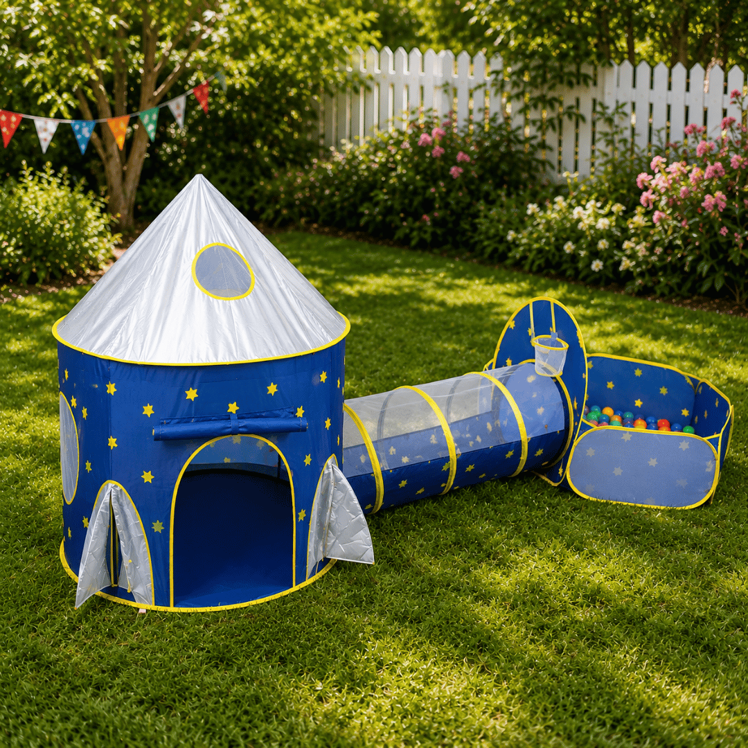 CARPA INFANTIL 3 EN 1 CON TÚNEL DE JUEGO PLEGABLE - 2