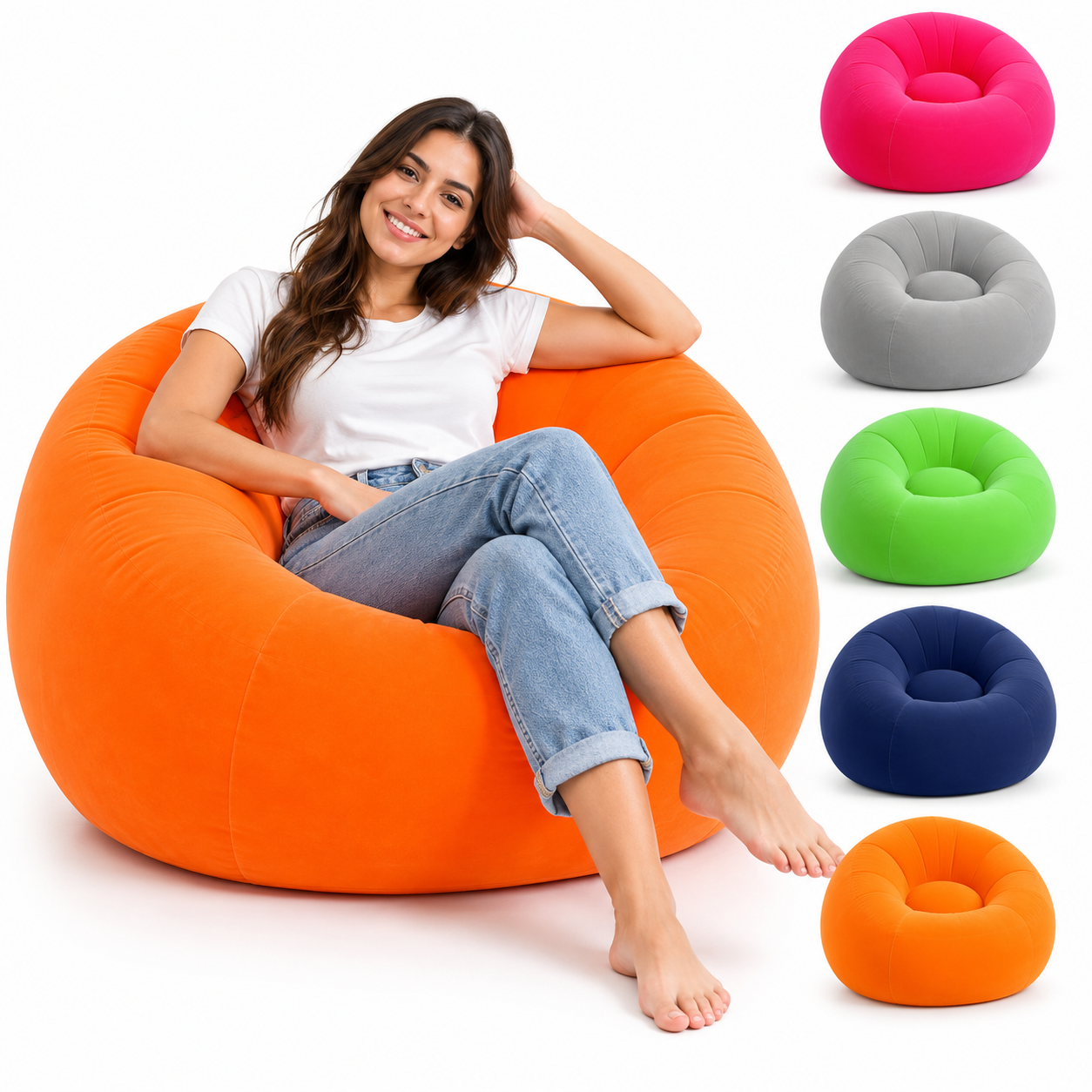 SOFÁ INFLABLE PARA DESCANSO 110 X 85 CM - 1