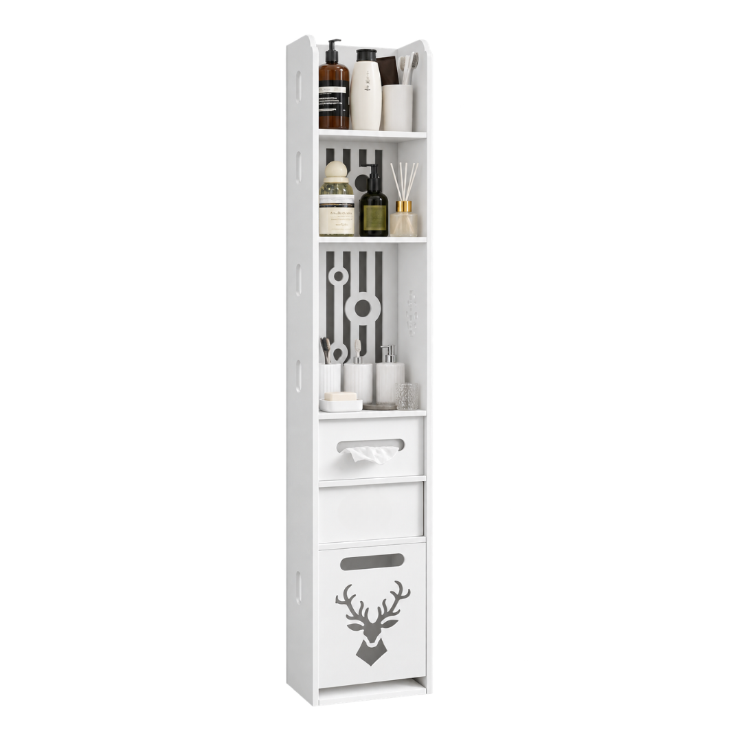 ORGANIZADOR DE BAÑO VERTICAL CON REPISAS 120 X 20 X 19.5 CM - 1