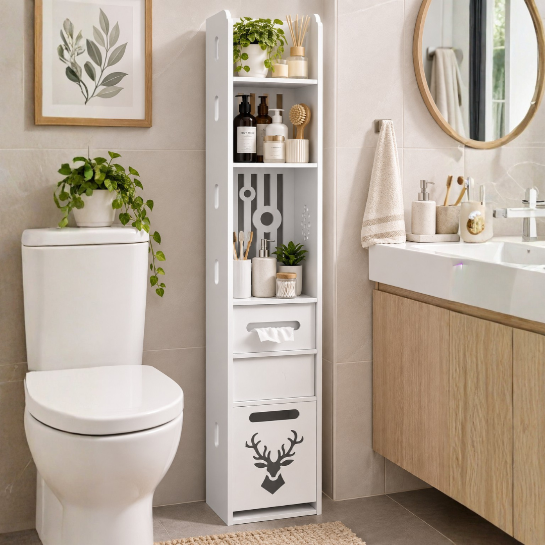 ORGANIZADOR DE BAÑO VERTICAL CON REPISAS 120 X 20 X 19.5 CM - 3