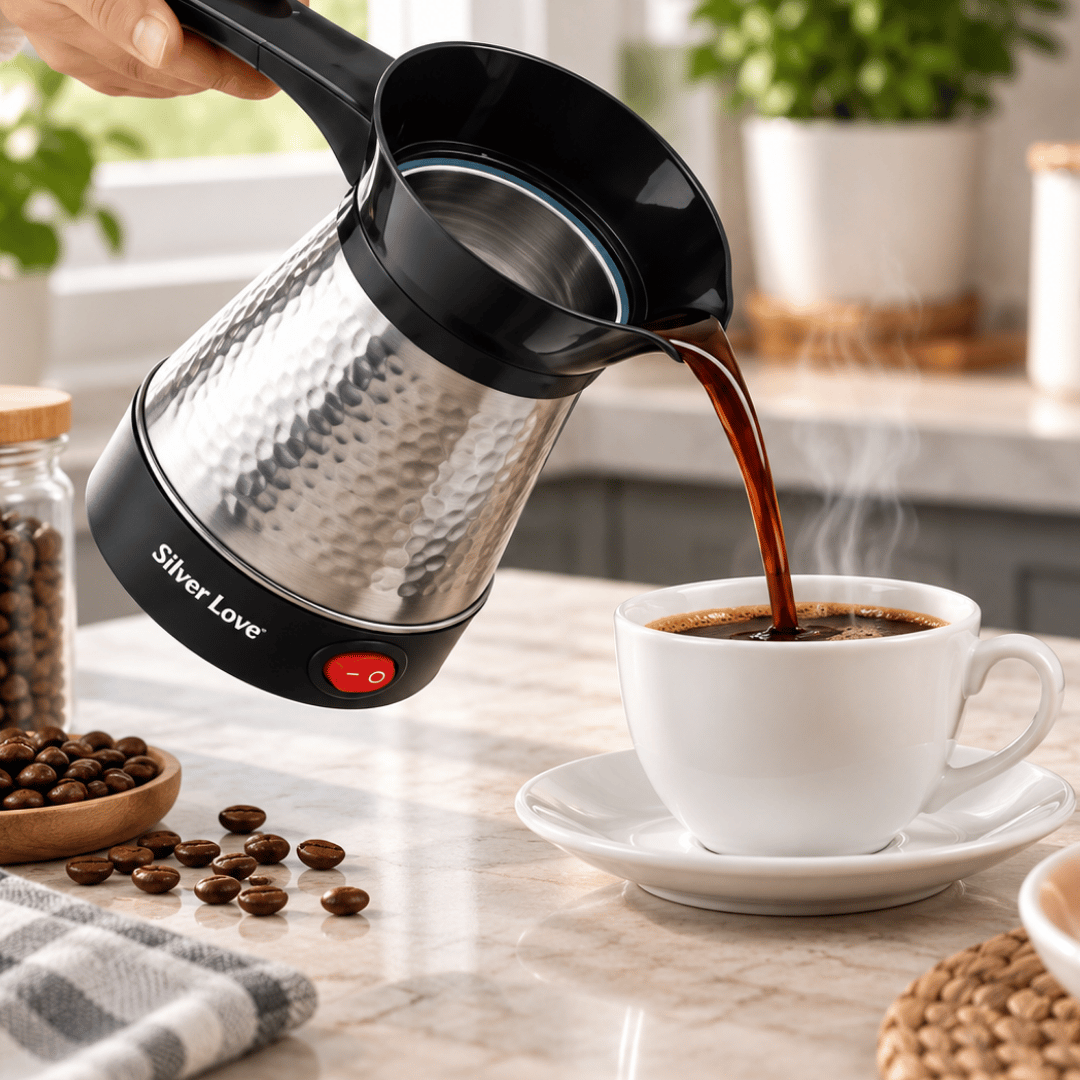 CAFETERA ELÉCTRICA TURCA 500 ML 500 W DE ACERO INOXIDABLE - 2
