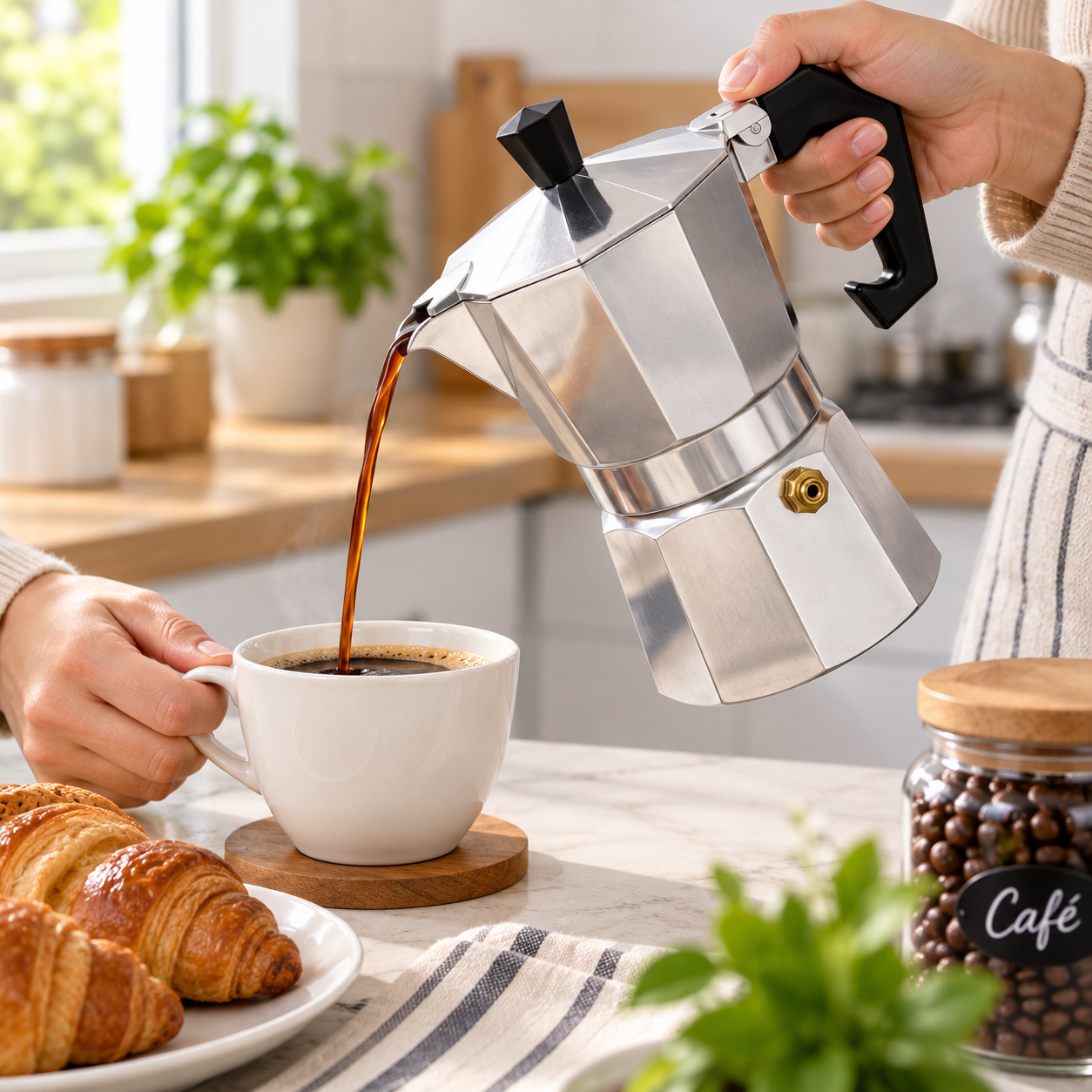 CAFETERA ITALIANA DE ALUMINIO 3 TAZAS 150 ML - 3