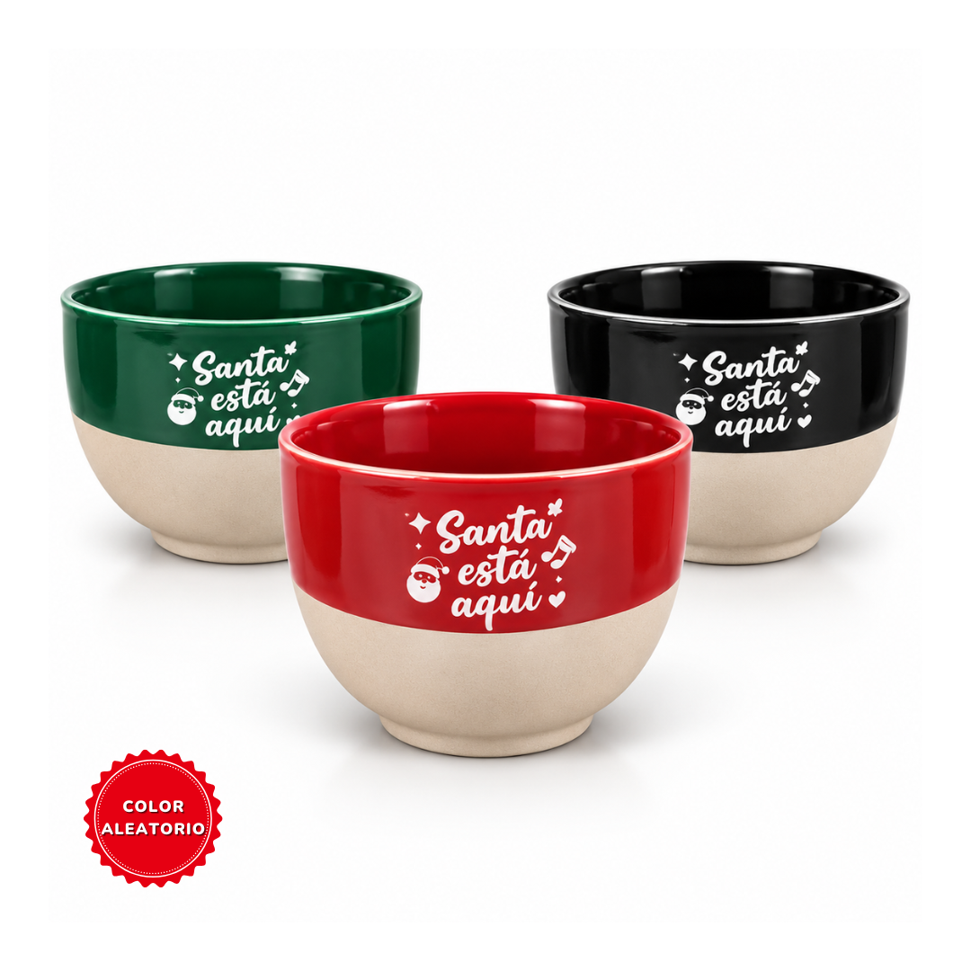 PACK X2 NAVIDEÑO TAZA + BOWL MODELO Y COLOR ALEATORIO - 2
