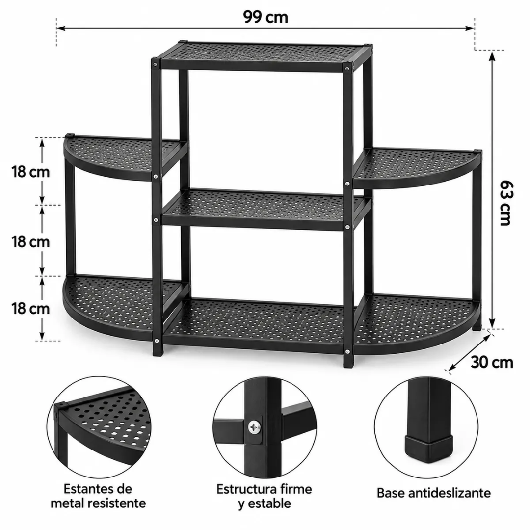 ORGANIZADOR MACETERO DE PARED 99 X 63 CM PARA PLANTAS FLOWER FRAME - 3