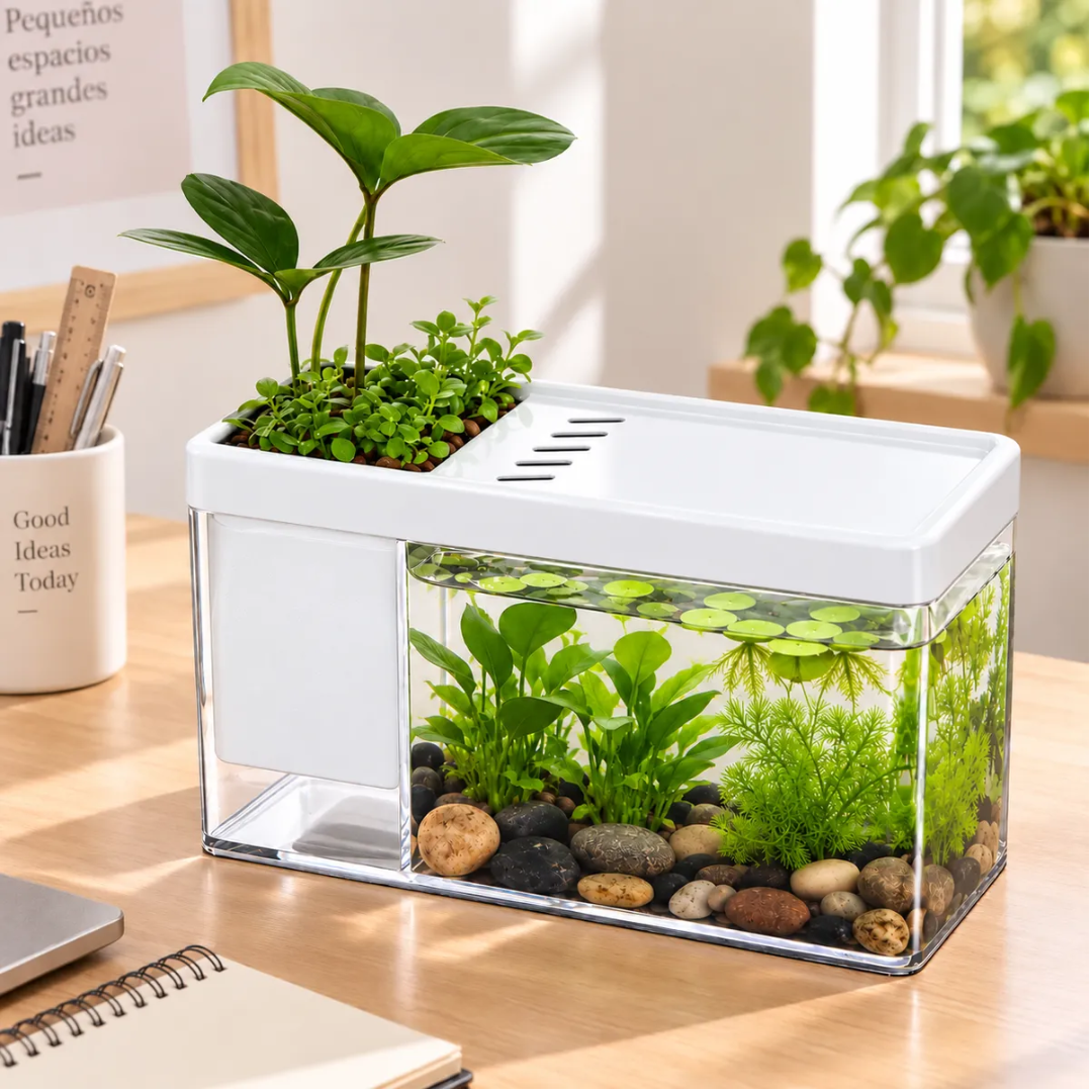 MINI ACUARIO DECORATIVO PARA PLANTAS ACUÁTICAS 17 X 8 X 10,5 CM - 4