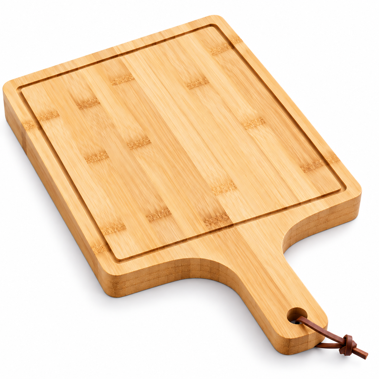 TABLA PARA PIZZA DE BAMBÚ CON MANGO 40 CM PARA SERVIR - 1