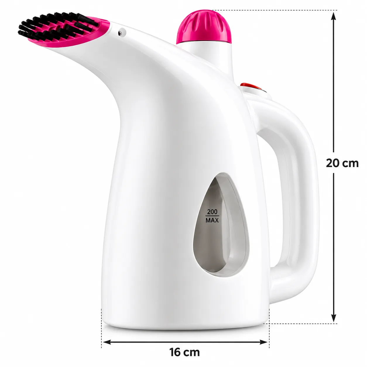 PLANCHA VAPORIZADORA DE ROPA PORTÁTIL 200 ML CON CEPILLO PARA PRENDAS - 2