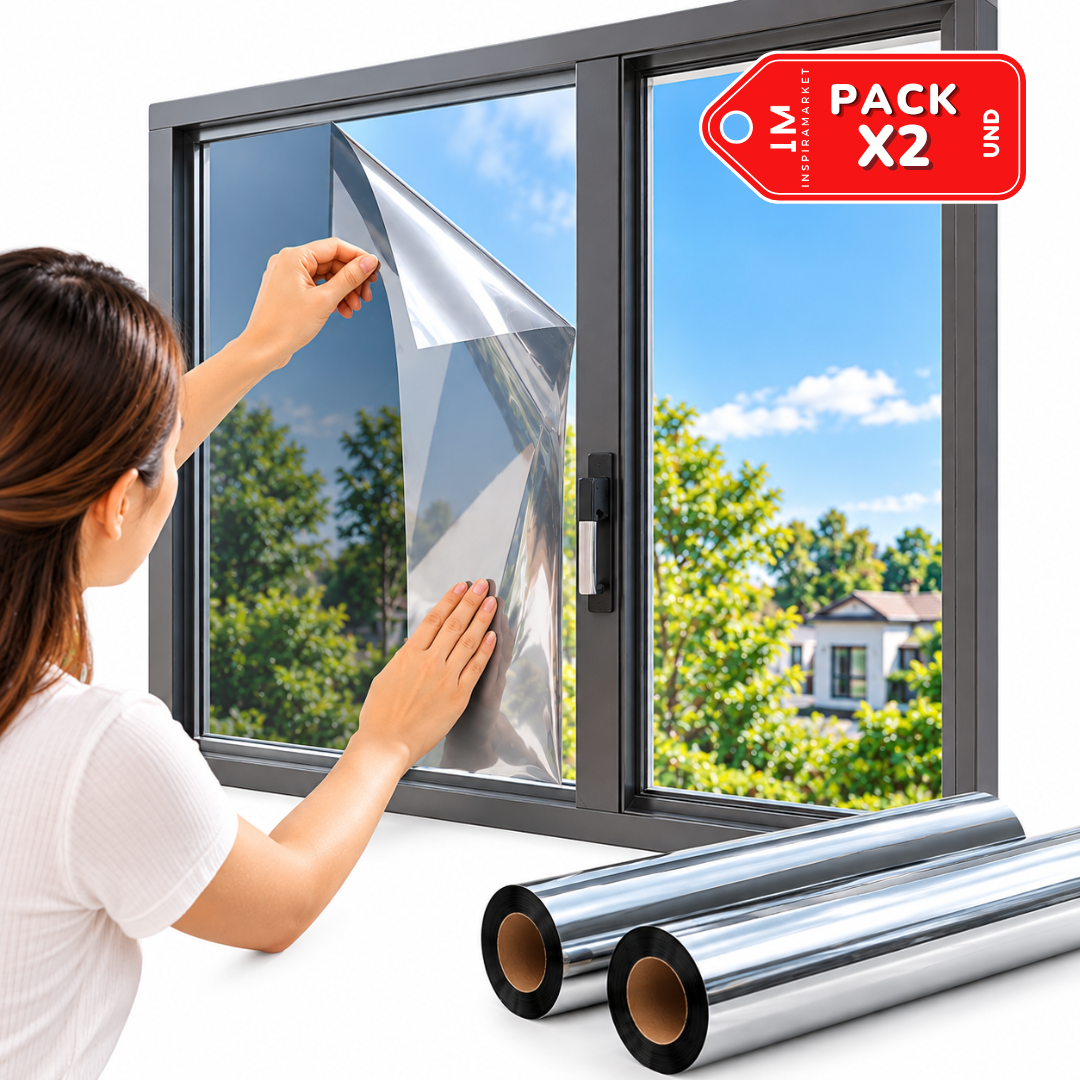 PACK X2 LÁMINAS ADHESIVAS PARA VENTANA DE PVC 60 CM X 2 M PARA HOGAR - 1