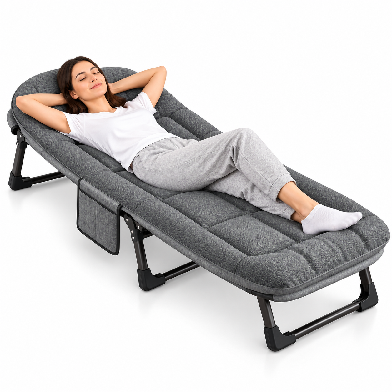SILLÓN RECLINABLE PLEGABLE MULTIPOSICIÓN 65 X 200 CM PARA DESCANSO - 1