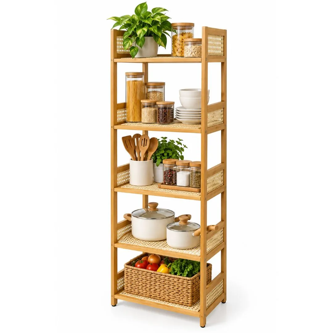 REPISA ORGANIZADORA DE 5 NIVELES 130 X 33 CM PARA BAÑO, DORMITORIO, COCINA Y HOGAR - 1