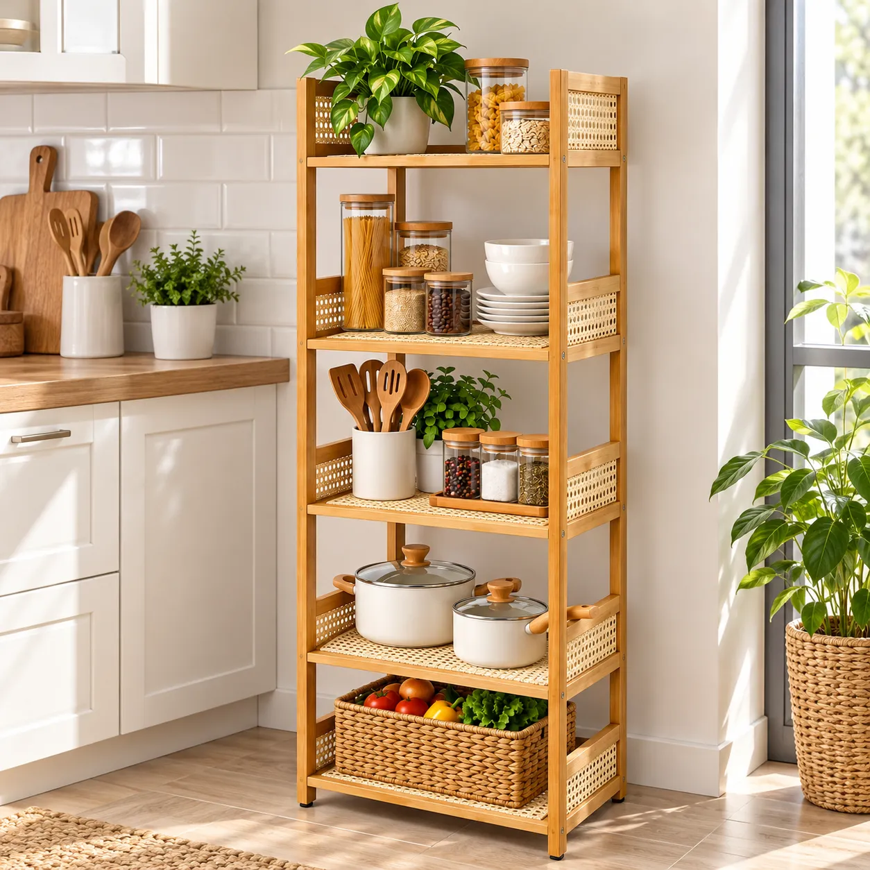 REPISA ORGANIZADORA DE 5 NIVELES 130 X 33 CM PARA BAÑO, DORMITORIO, COCINA Y HOGAR - 3