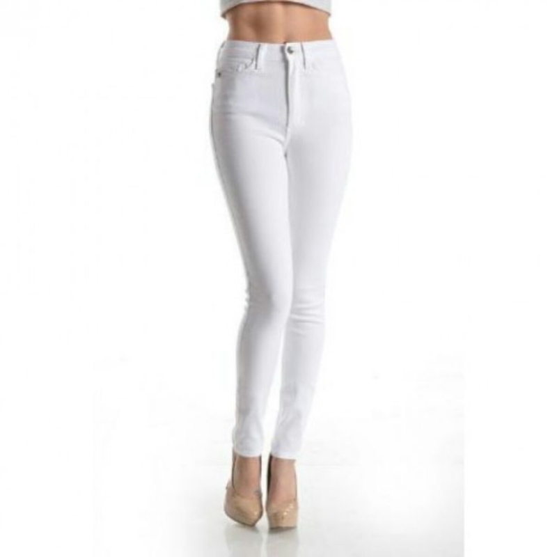 JEANS CASUAL SKINNY MUJER BLANCO PANTALÓN - 2