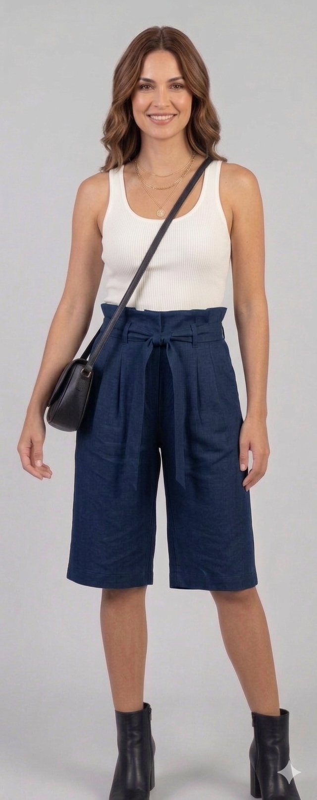 SHORT CAPRI SUELTO MUJER AZUL MARINO CHAVO CHALIZ CHAVO - 1