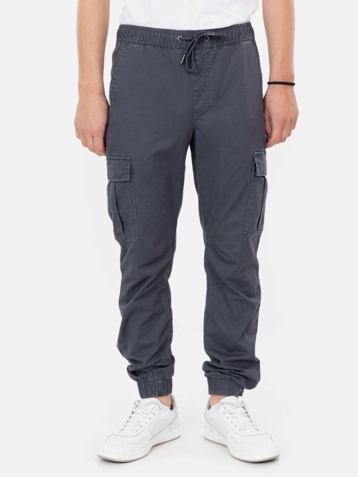PANTALÓN JOGGER NIÑO GRIS OSCURO CARGO - 1