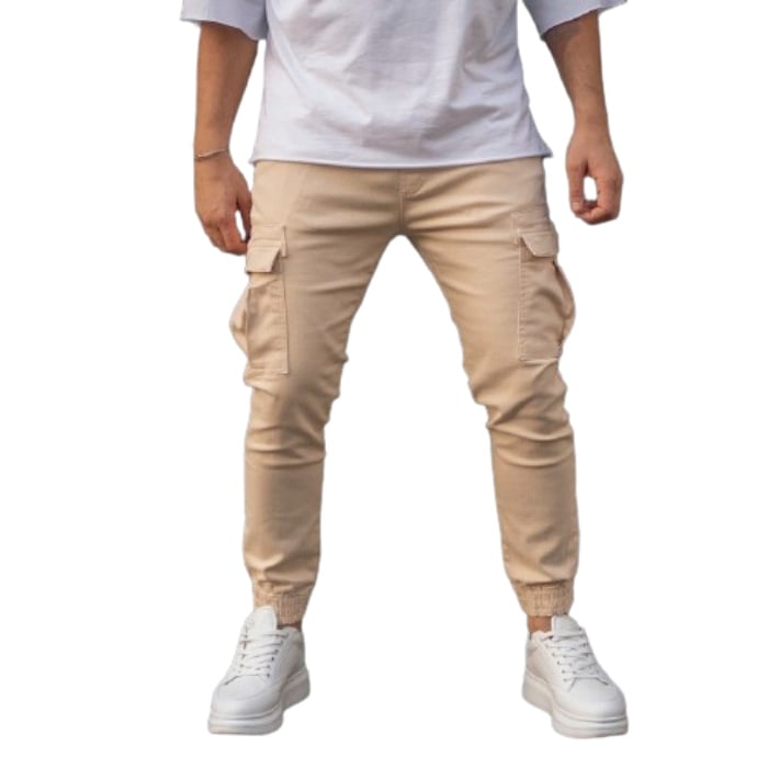 PANTALÓN JOGGER NIÑO BEIGE - 1