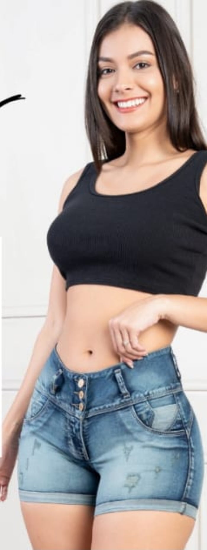 SHORT JEAN RASGADO PARA MUJER - 1