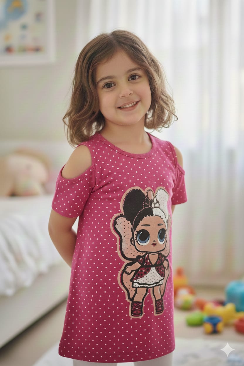 POLO PARA NIÑA MANGA CORTA - FUCSIA - 1