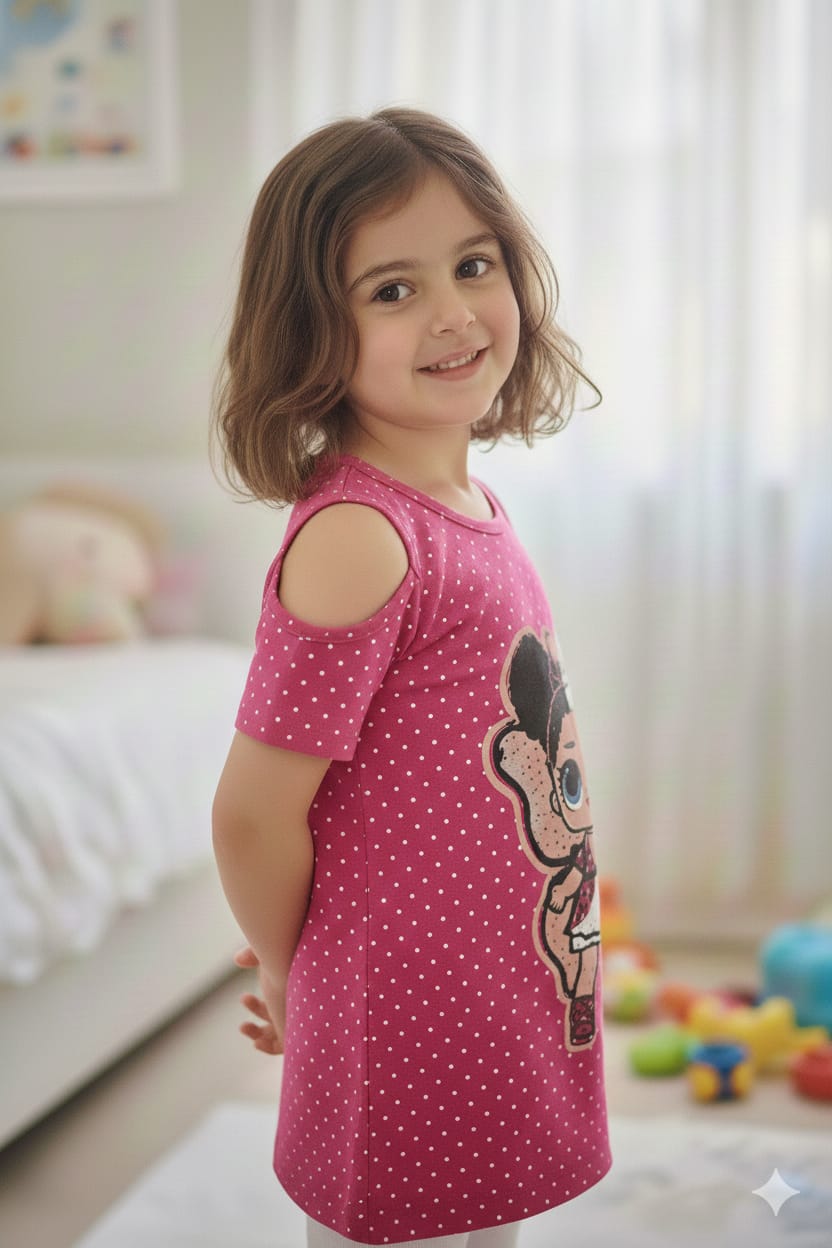 POLO PARA NIÑA MANGA CORTA - FUCSIA - 3